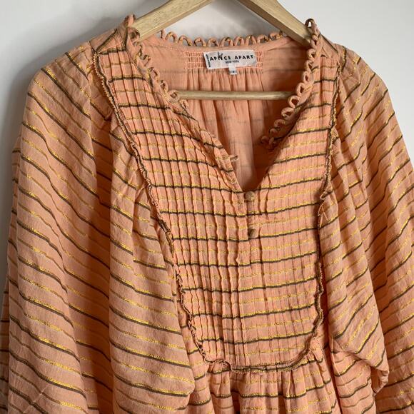Apiece Apart Cala Bib Blouse Top Blouse Orange Womens Size 2 XS - Picture 5 of 16